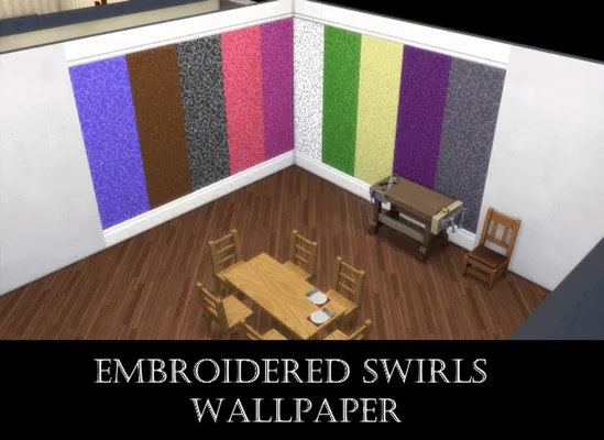 Embroidered Swirls Wallpaper (from the sims 3)